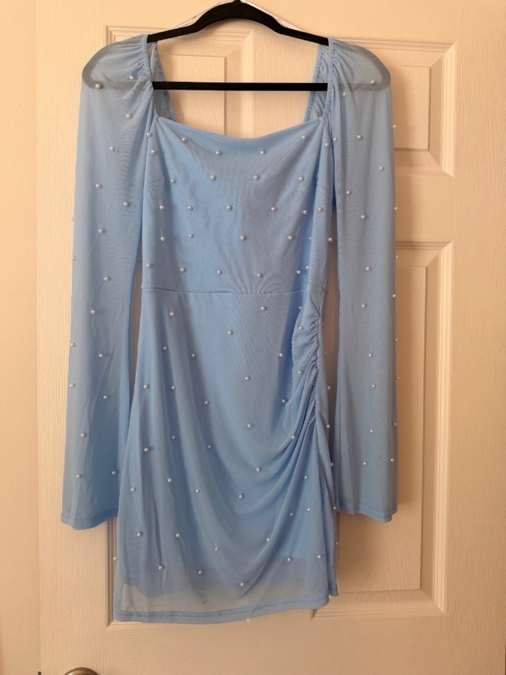 Blue mini dress